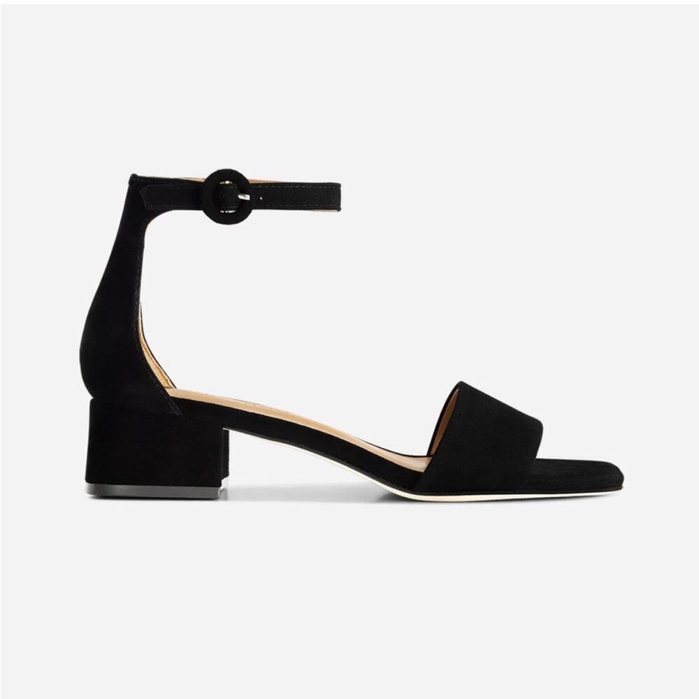 Bernardo Jalena Low Heeled Sandal (Black Suede)